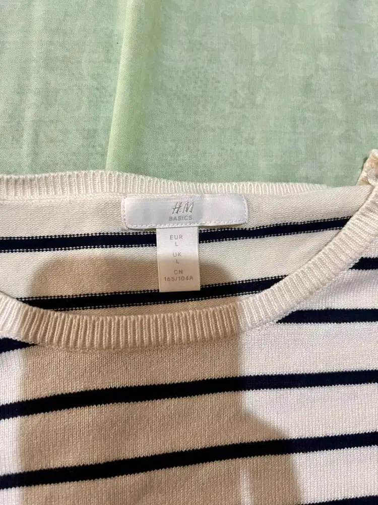 Baju hnm rajut dan kaos semi sweater