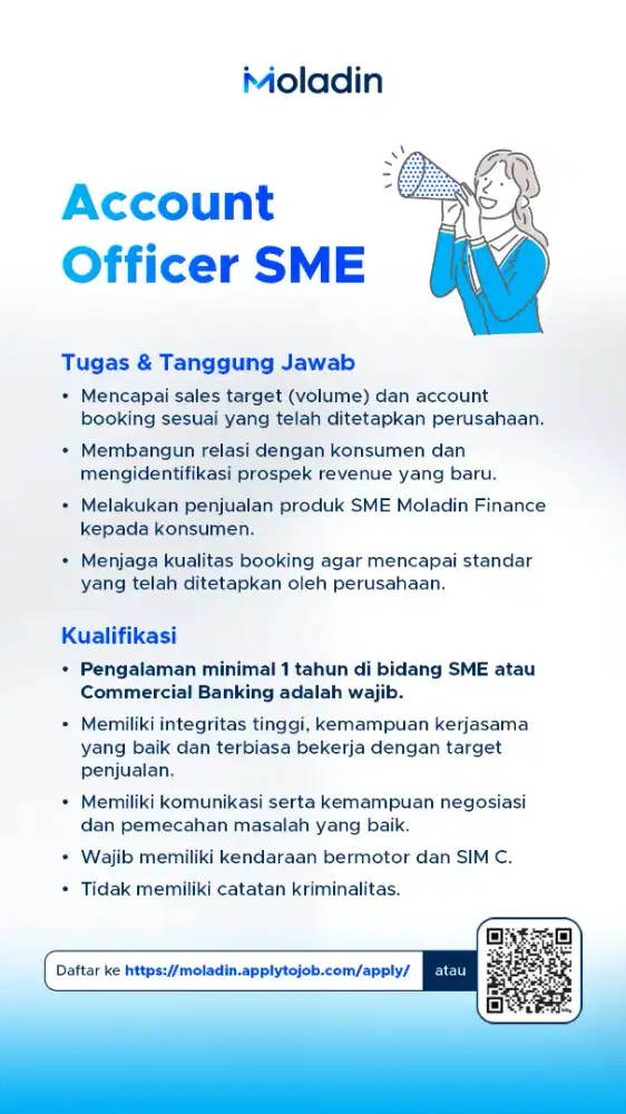 Lowongan AO SME cab.bandung