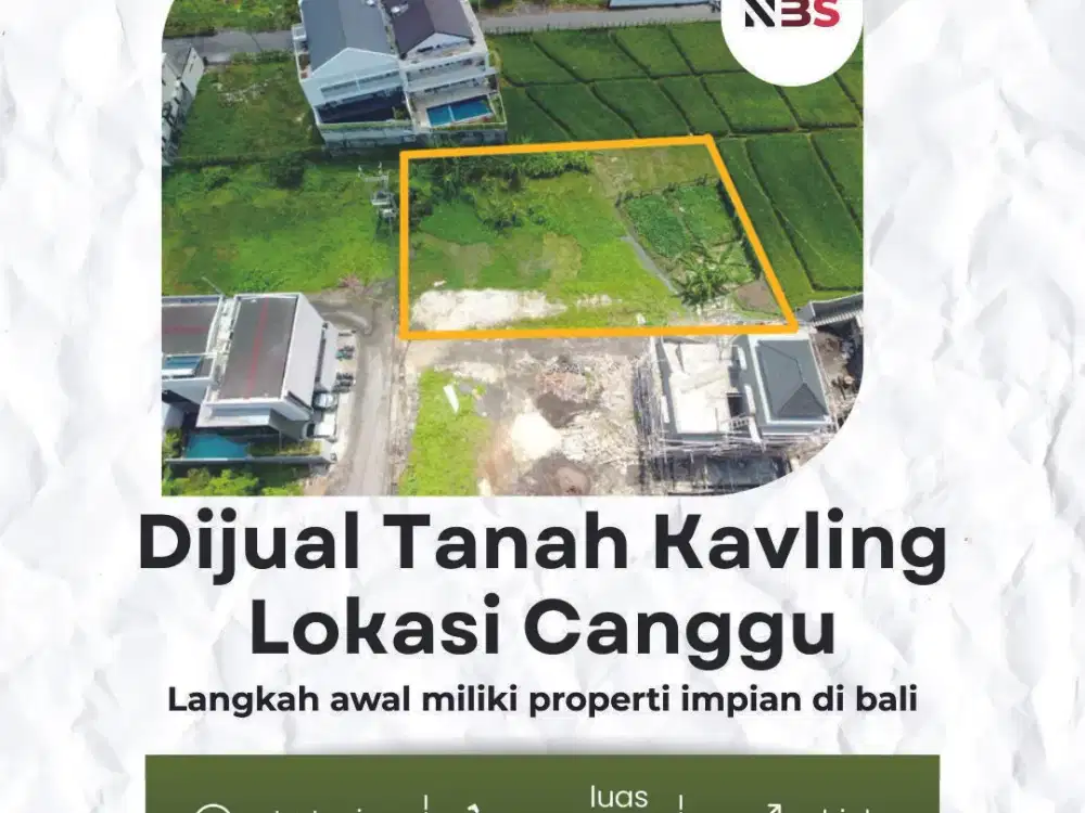 Dijual tanah kavlingan villa Hanya 2 plot siap Bangun Canggu Berawa