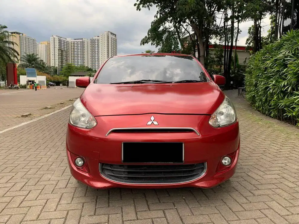 MITSUBISHI MIRAGE EXCEED AT 2014 MERAH PROMO DP 2 JUTA
