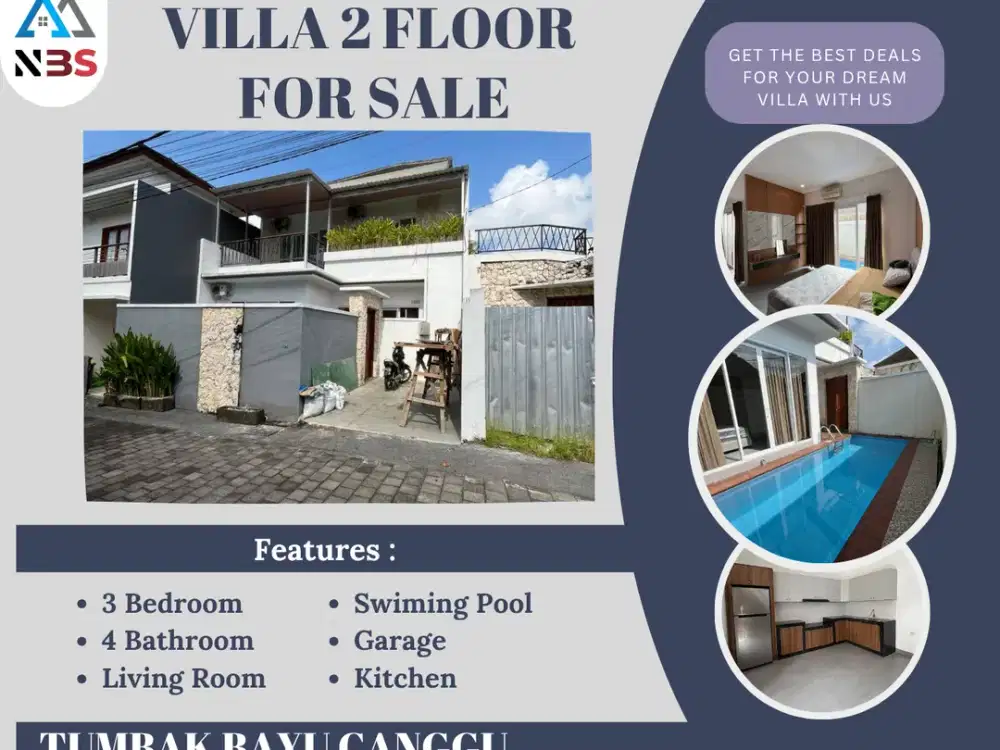 Dijual villa 2 lantai Baru renovasi & siap huni Lokasi tumbak bayuh