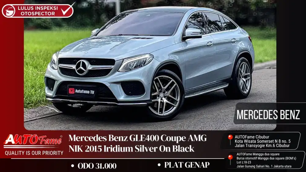 Mercedes Benz GLE400 Coupe AMG NIK 2015 Iridium Silver On Black