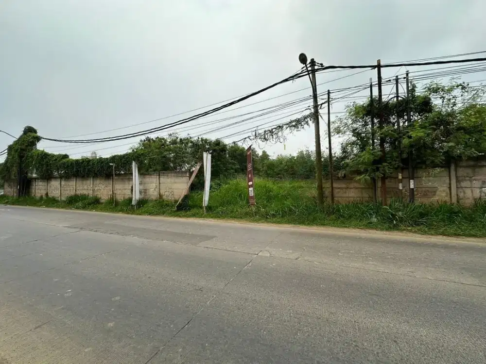 Tanah pinggir jalan raya akses kontainer 40 feet di Legok