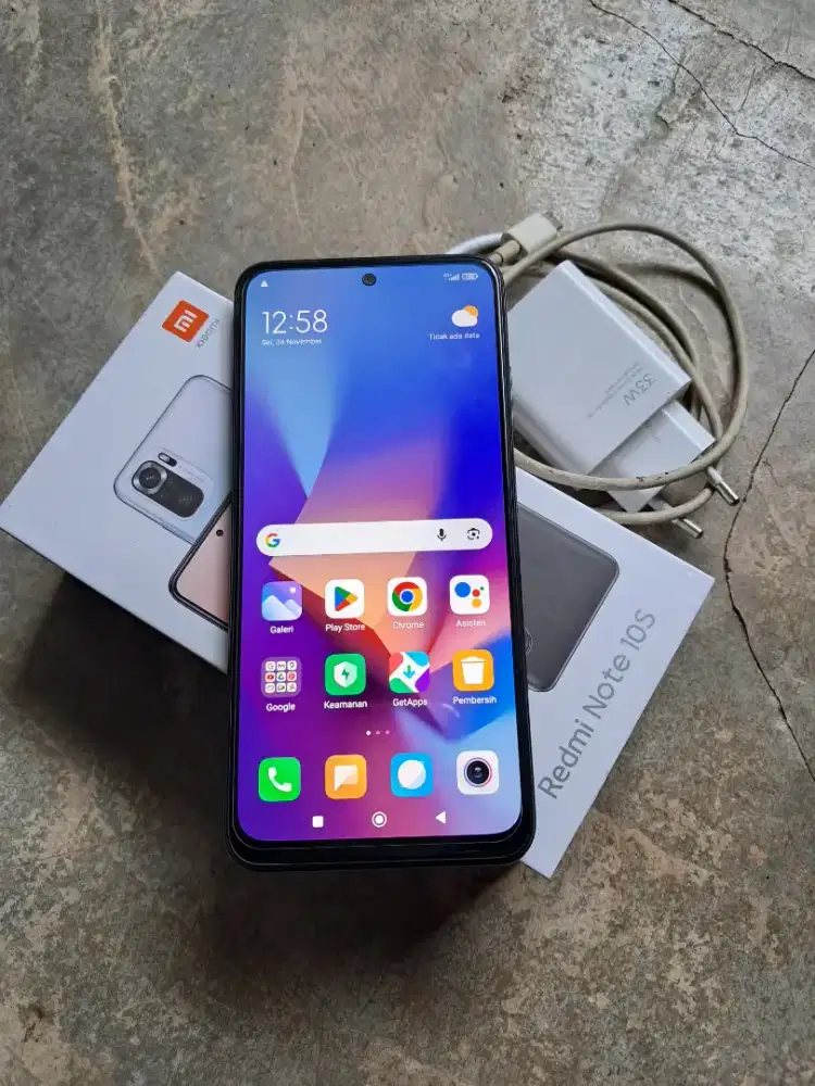 Redmi note 10s 6/128 lengkap