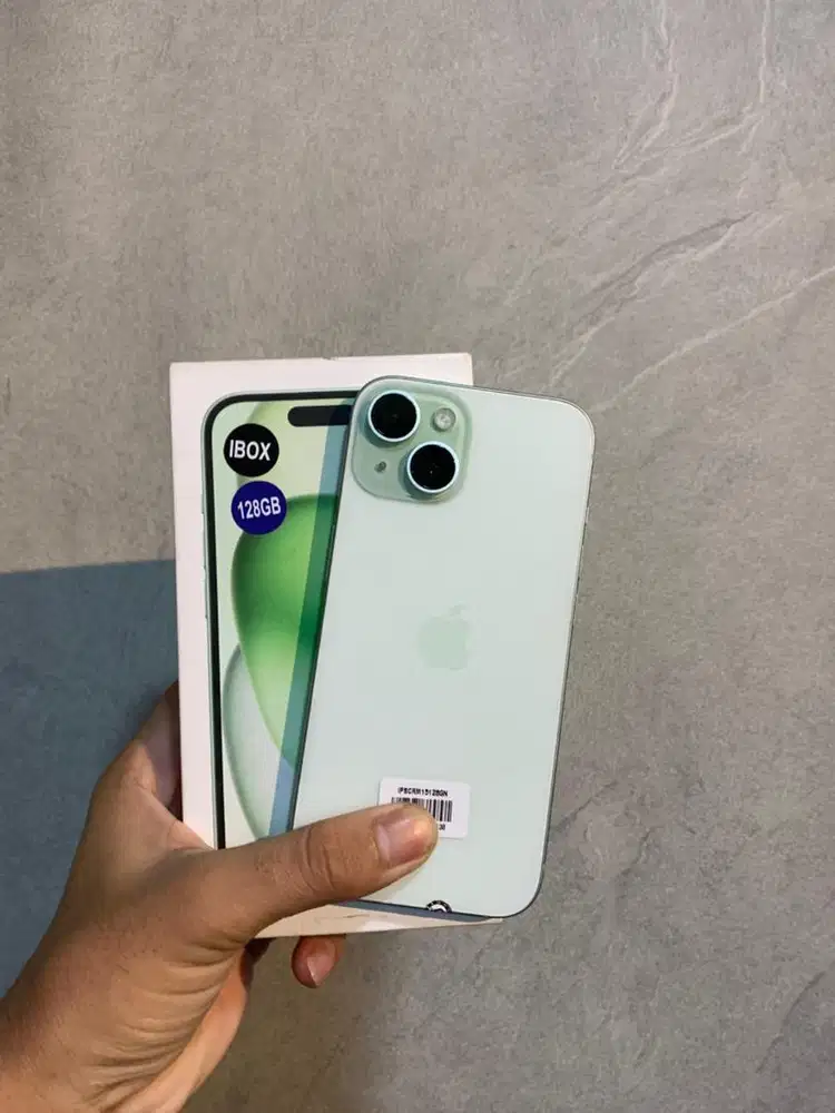 Jual iphone 15 green 128 gb garansi ibox fullset bisa cicioan