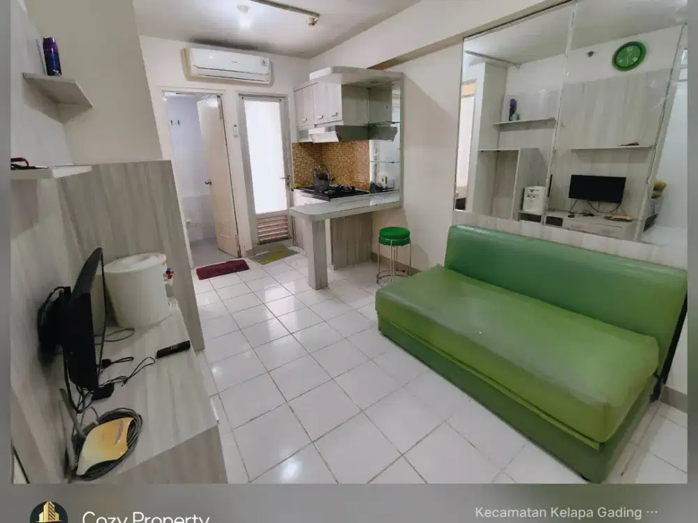 DISEWAKAN APARTEMEN GADING NIAS 2 KMR FURNISH TAHUNAN LT RENDAH NEGO