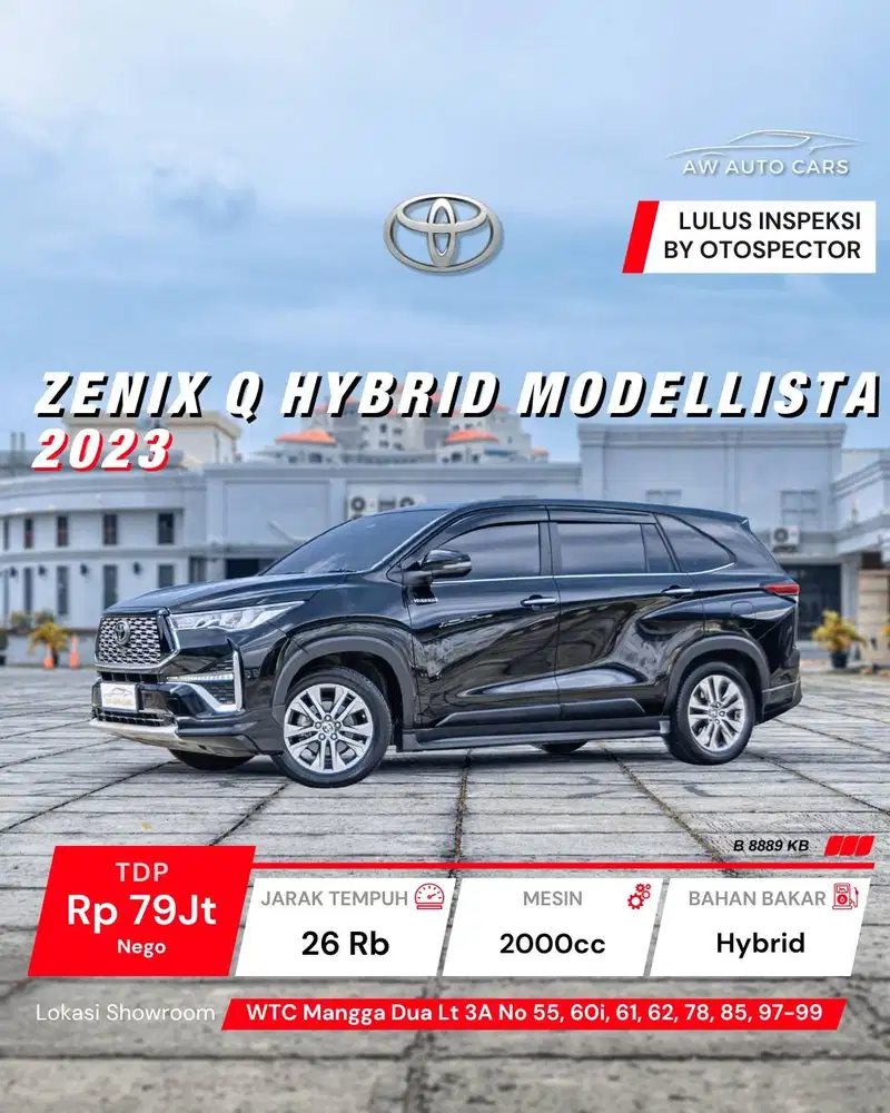 [LOW KM] Toyota Kijang Innova Zenix Q Hybrid Modellista NIK 2023 2024