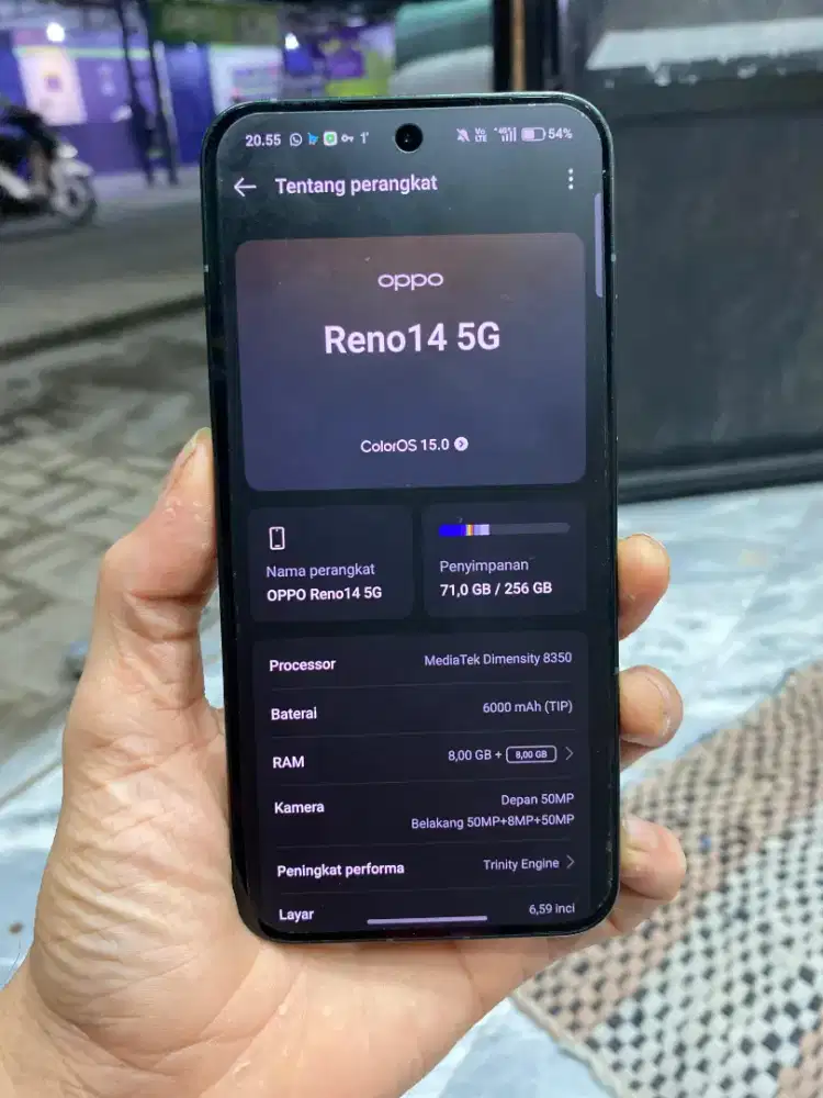 Oppo reno 14 5G Ram 8/256 fulset muluss