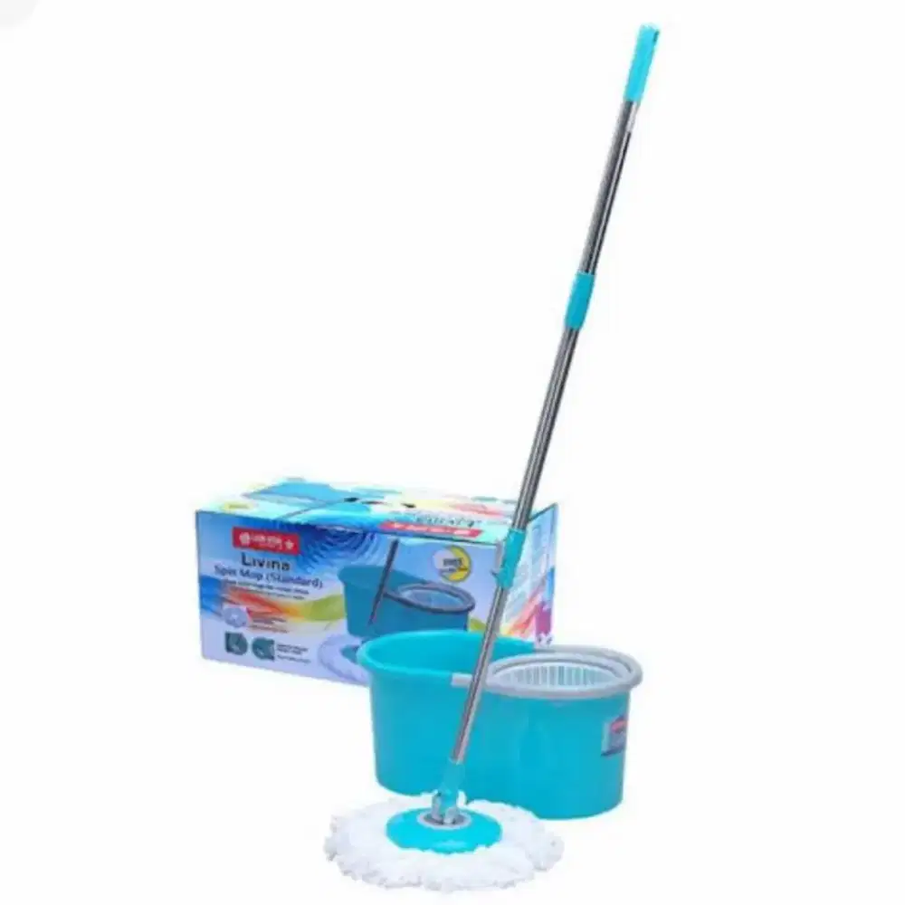 Pel Lantai Lion star Livina Spin Mop Handle Set Lengkap Lion Star 6 lt