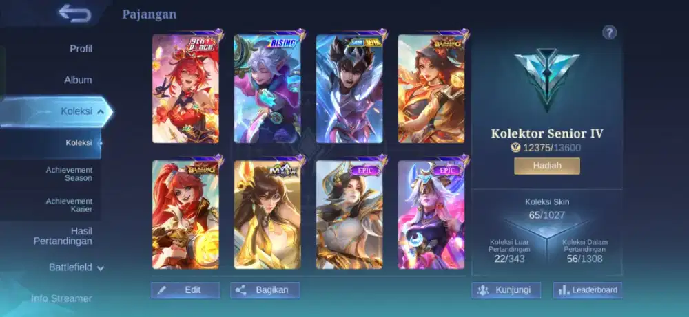 DIJUAL AKUN ML PRIBADI AMAN