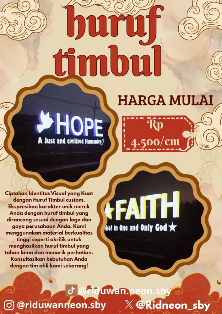 Huruf Timbul Akrilik