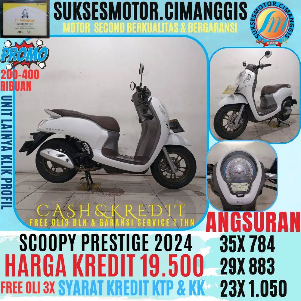 SCOOPY PRESTIGE CASH/KREDIT CASHBACK UPTO 700RIBUAN FREE OLI 3X