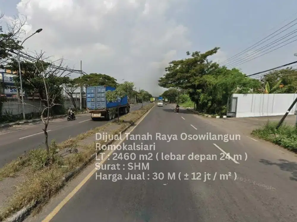 DIJUAL TANAH RAYA OSOWILANGUN ROMOKALISARI SURABAYA