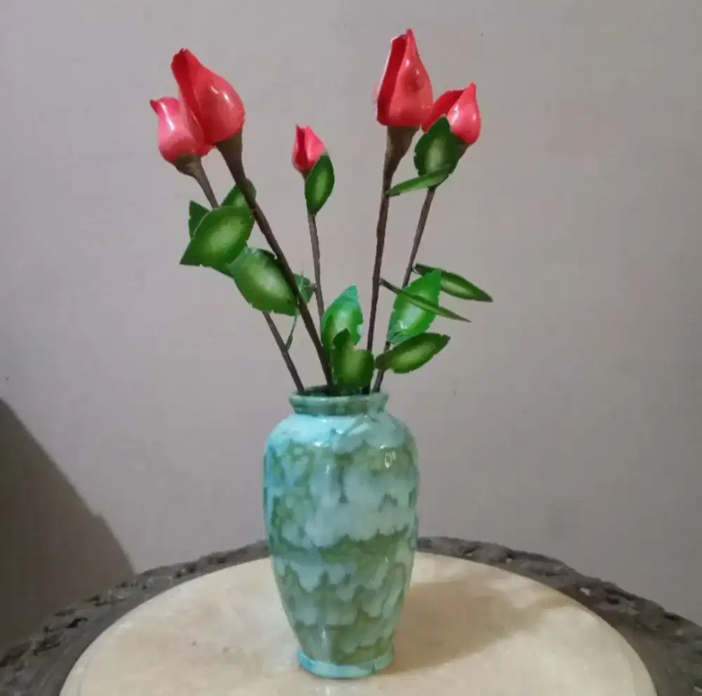 Vas Porselen Glasir Hijau