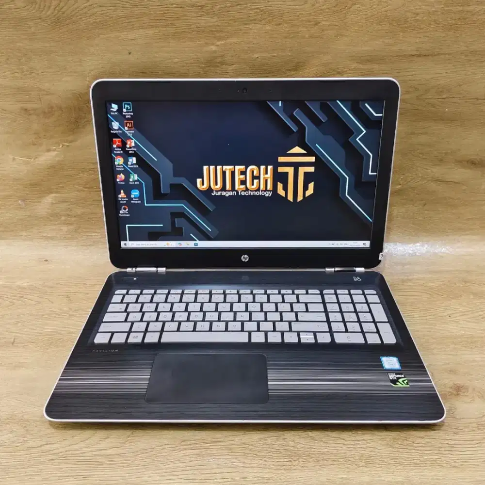 Laptop Gaming Hp Pavilion Core i7 Gen 7 Dual VGA Ram 16GB, Siap pakai