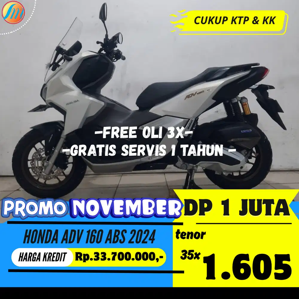 DP 1 JUTA HONDA ADV 160 ABS 2024 SEKEN BERGARANSI GRESS PAJAK PANJANG
