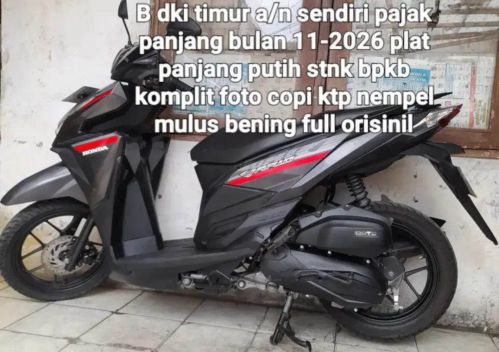 Honda vario 125 led 2017 cbs combi break cw asli abu2 B dki timur