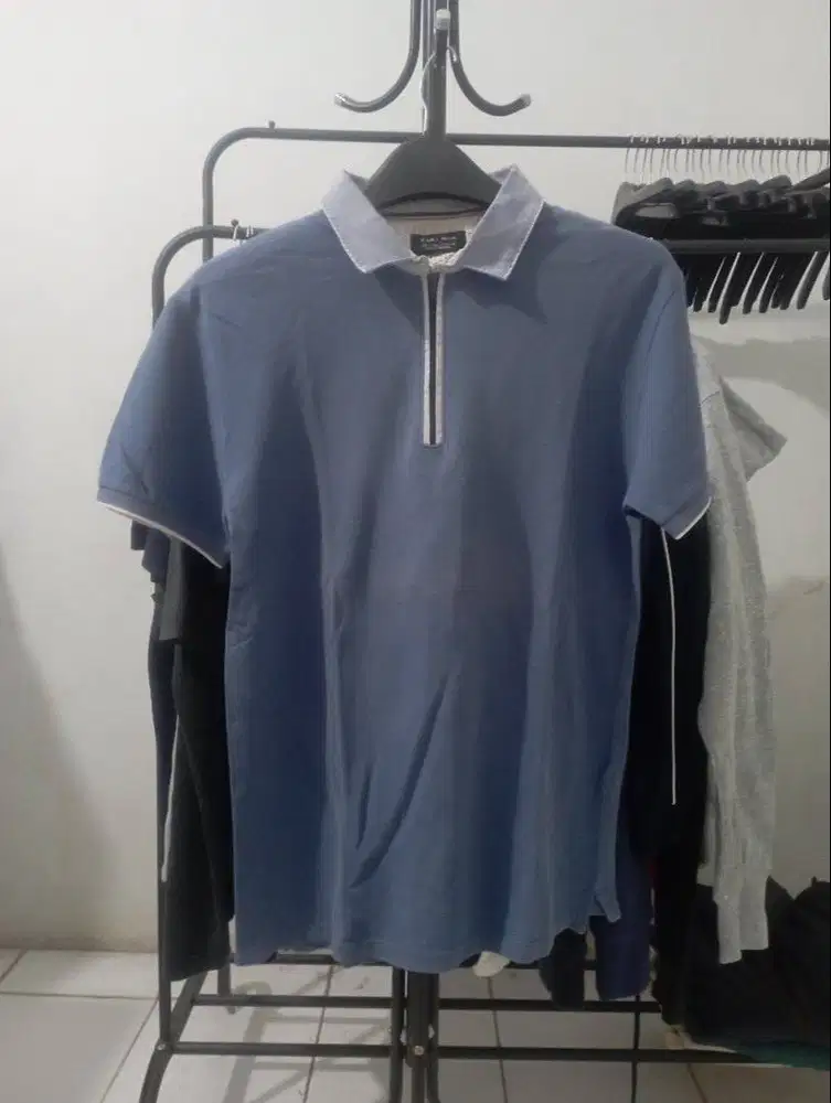 Zara Man - Polo Shirt Blue (Biru) | Size S