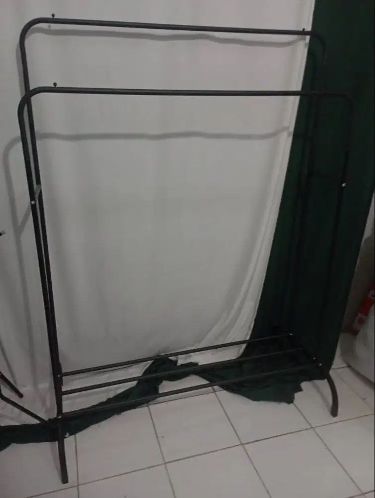 Gantungan / Rak / Gawangan / Etalase / Jemuran Double Stand Baju Besi