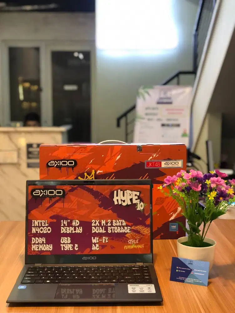 AXIOO HYPE CELERON N4020 RAM 8/256 GB INTEL HD GRAPHIC BARU BNOB