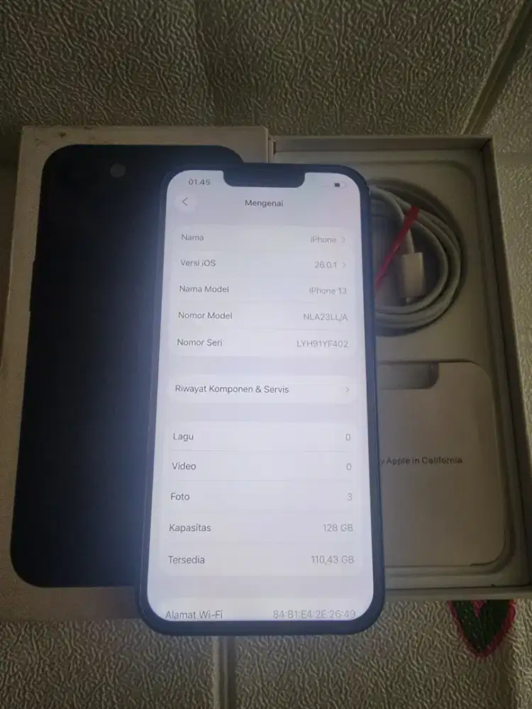 Iphone 13 128gb ex inter warna midnight
