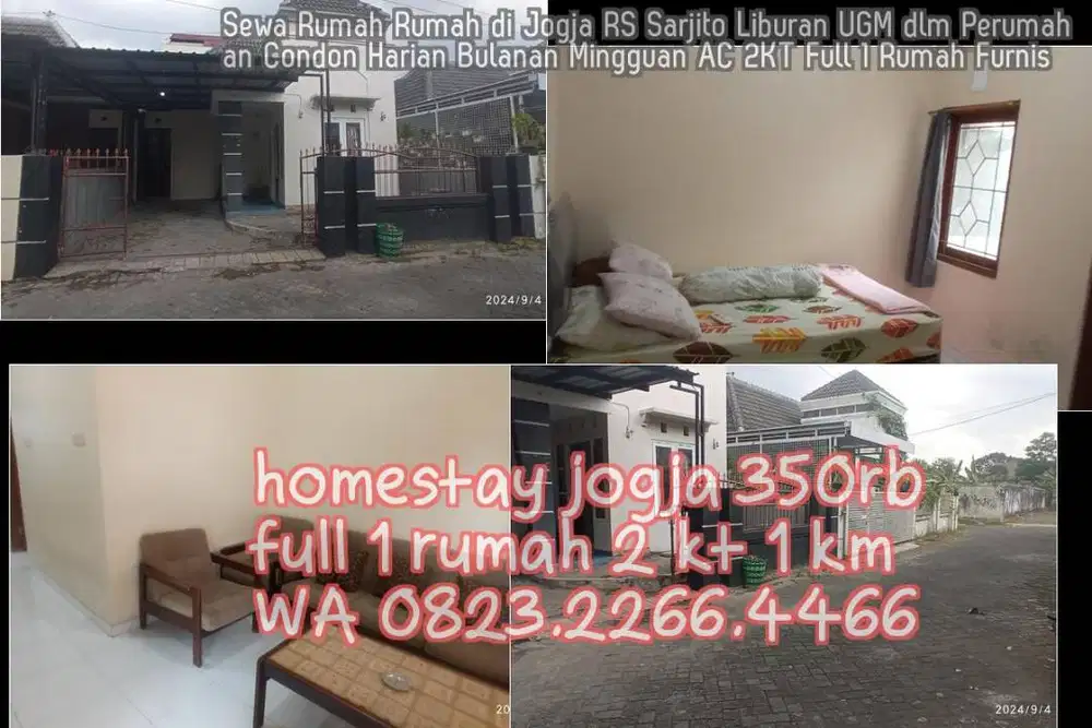 Homestay Maliboro 20mnt Jogja Harian Bulanan Mingguan  AC 2KT Keluarga