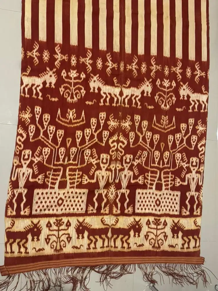 Kain Tenun Ikat Antik Sumba Asli – Motif Tradisional Kuno, Warna Unik