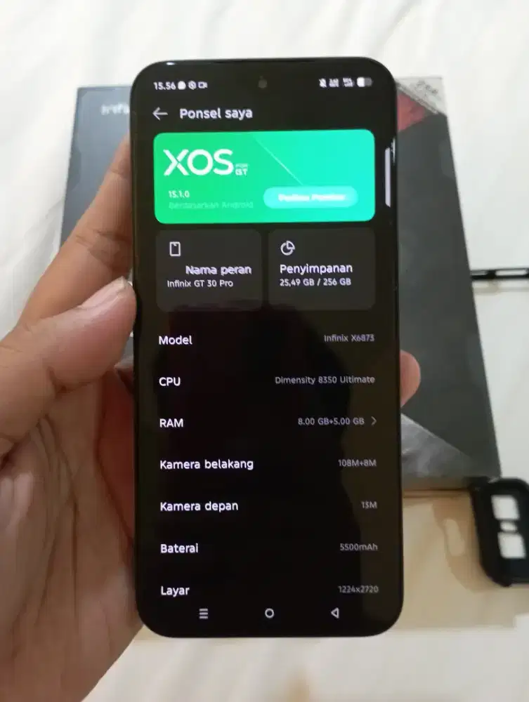 Infinix gt 30 pro 5g ram 8+8/256gb fullset