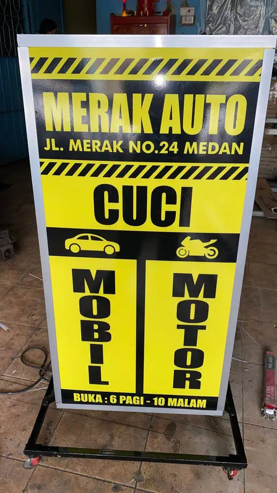 NEON BOX AKRILIK STANDING UKURAN 50 X 100