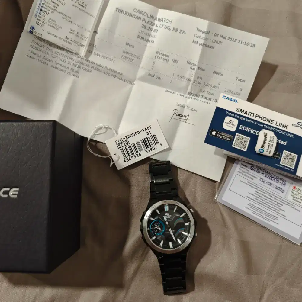 Casio edifice bluetooth ecb2200dd like new