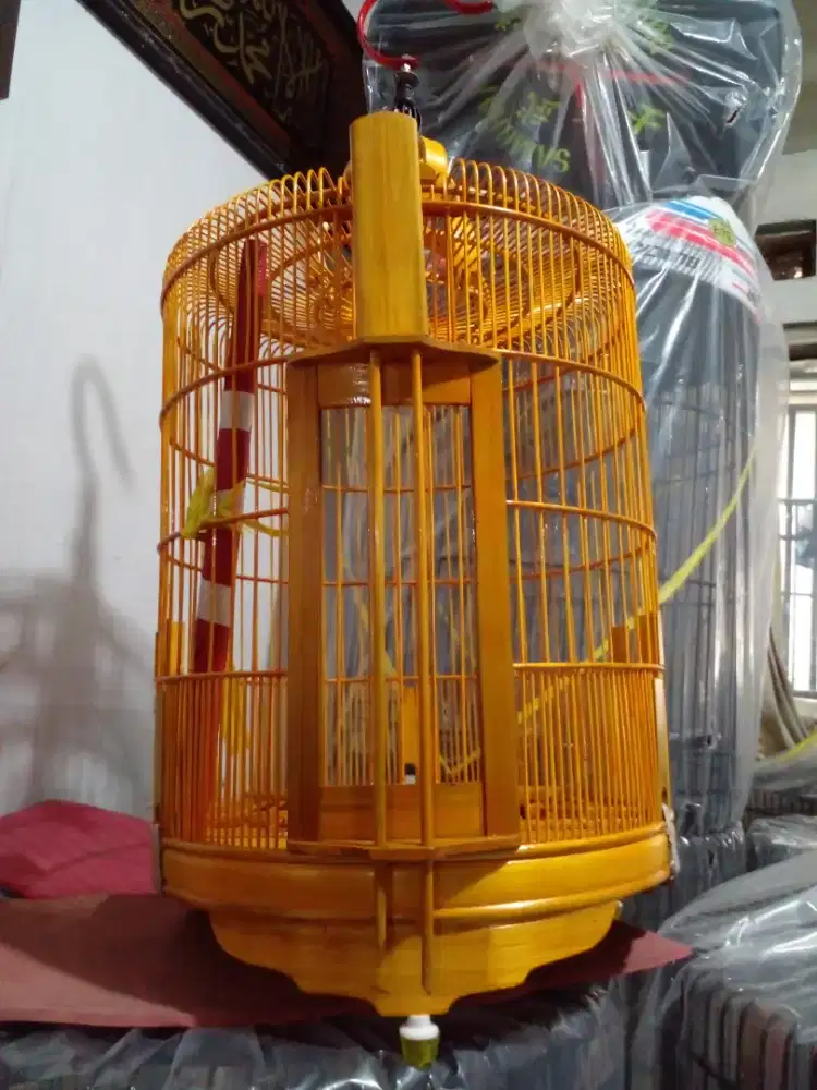 Sangkar murai No 2 hitam doff+ kk anis