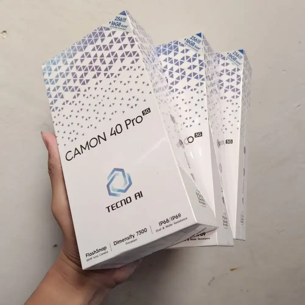Tecno camon 40 pro 5g 8/256 new (setara redmi note 14 infinix 50)