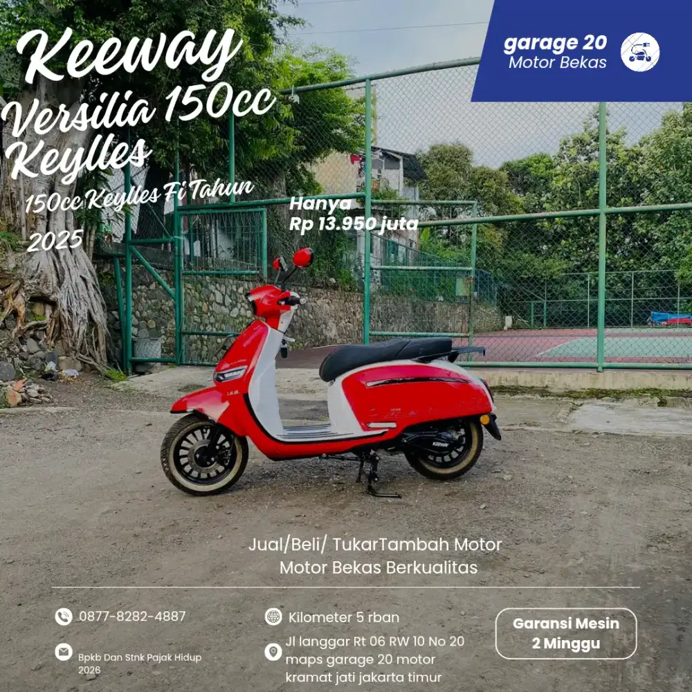Keeway Versilia 150cc Keylles Fi Spesial Tahun 2025 Pajak Hidup