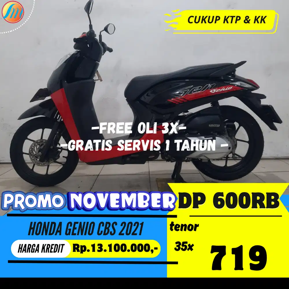 HONDA GENIO CBS 2021 KREDIT DP 600RIBU ANGSURAN SANGAT RINGAN FREE OLI