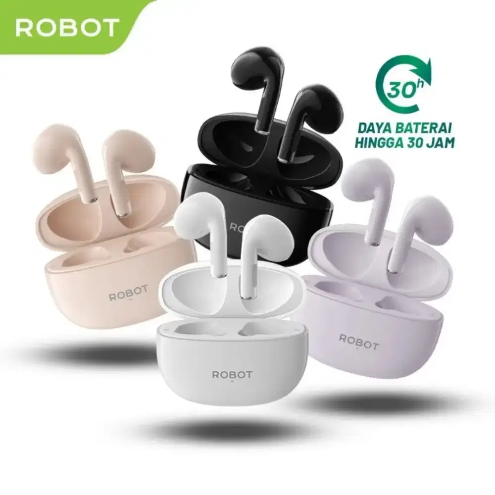 Headset Bluetooth Robot T10S Earphone TWS Flybuds Waterproof IPX4