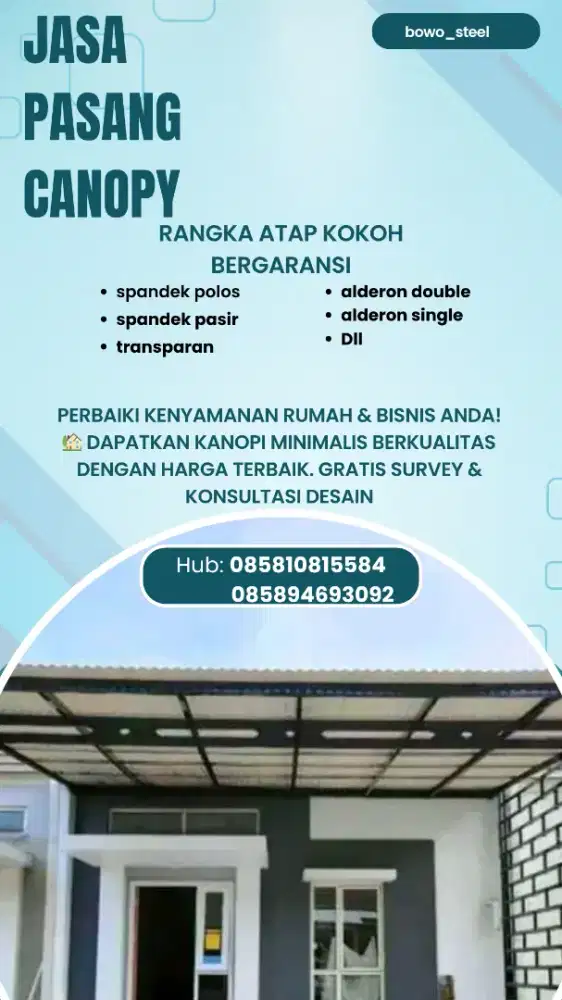 Rangka atap kokoh dan anti rayap