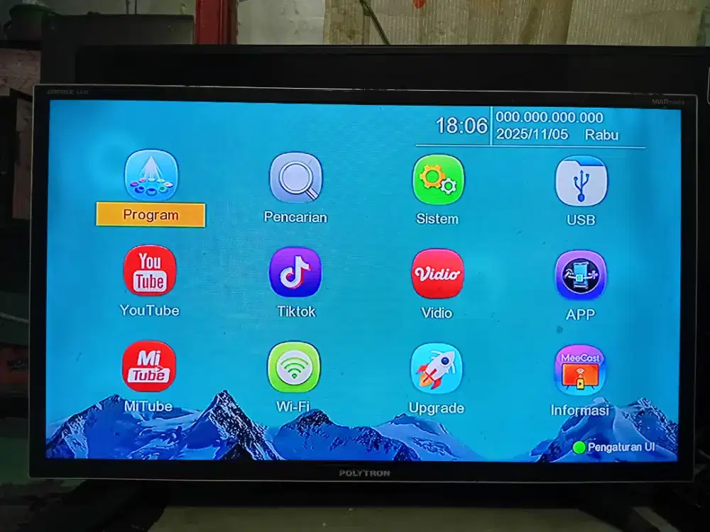 TV LED Polytron 32” + STB Matrix | Gambar Jernih, Siap Nonton