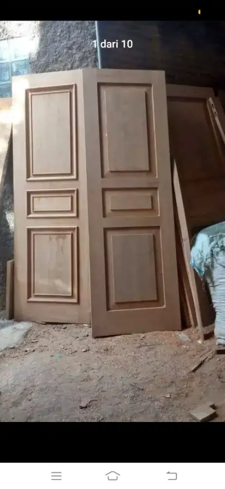 Pintu minimalis Nya ready dari kayu bekas Meranti oven berkualitas