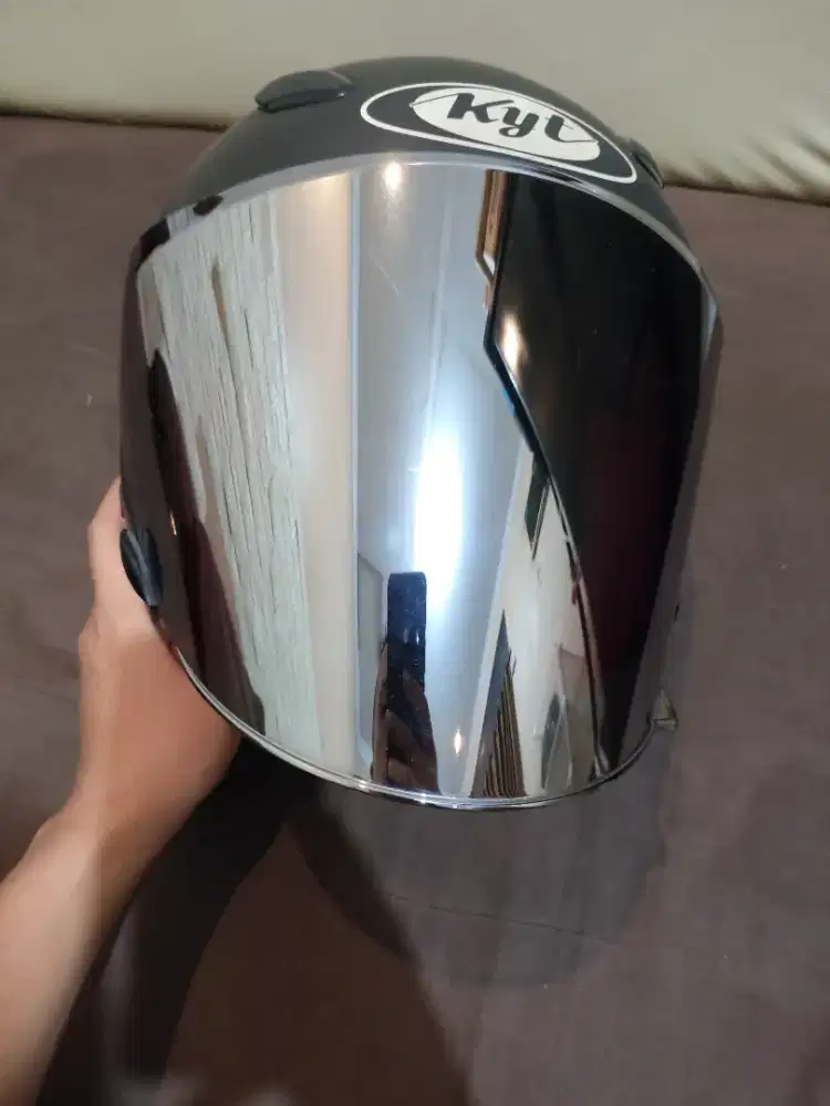 Helm KYT Galaxy Dj Maru Size XL Black Doff Original 100%