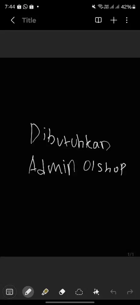Dibutuhkan Admin untuk olshop Jakarta pusat