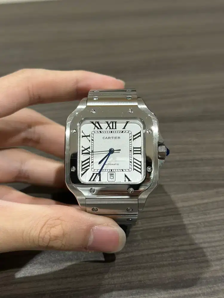 Cartier Santos Medium Model Steel White Dial