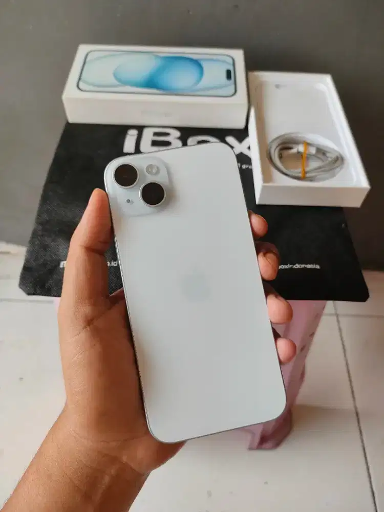 Iphone 15 plus 128gb ex iBox fullset mulus