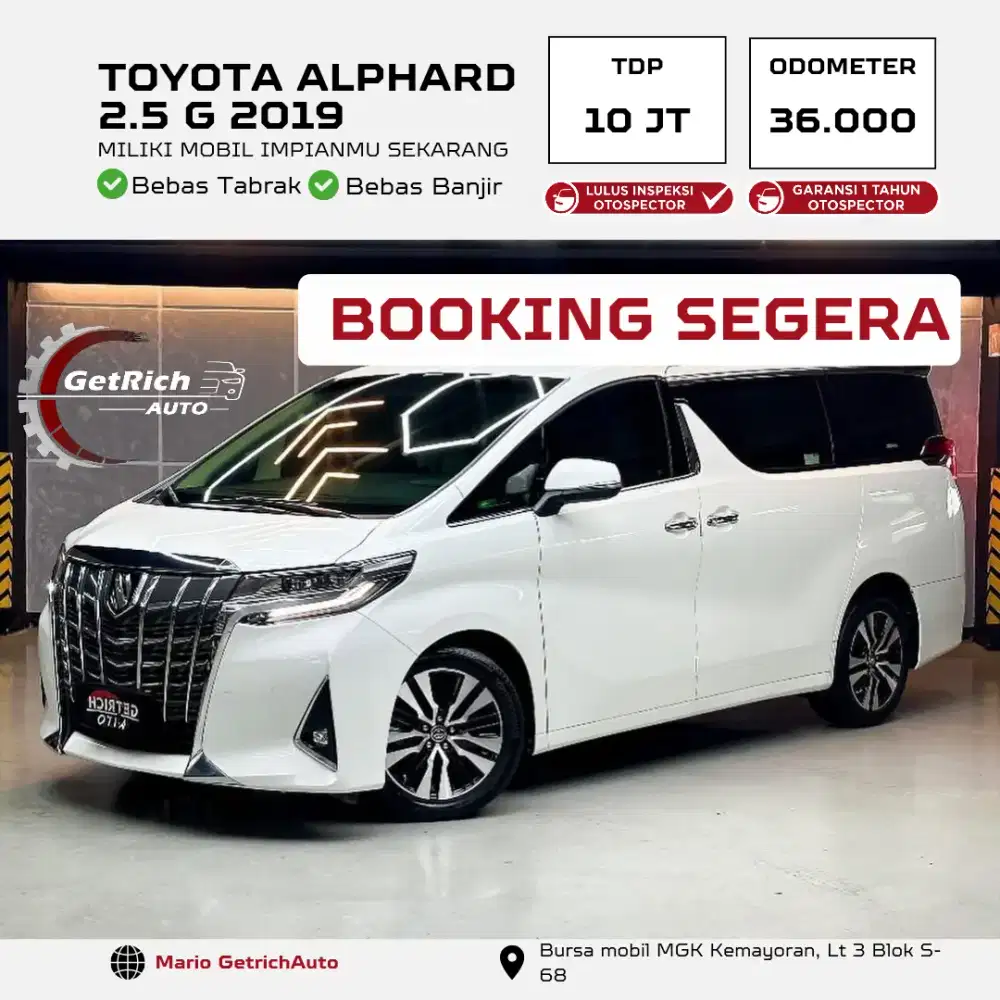 [ DP 10 JT ] TOYOTA ALPHARD 2.5 G 2019
