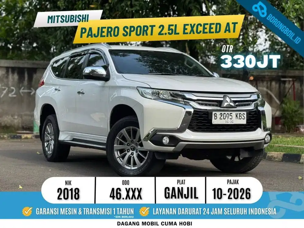 LOWKM 46RB PAJERO EXCEED DIESEL AT 2018 PUTIH SUPER ISTIMEWA