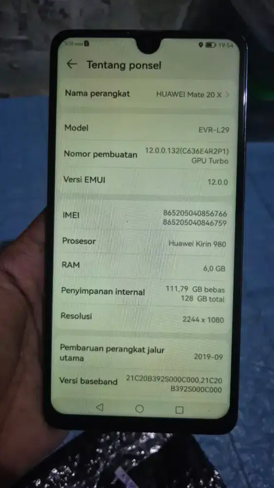 Huawei mate 20x Ram 6GB Rom 128GB ALL OPERATOR