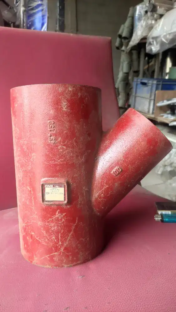 FITTING Y CAST IRON 6x4 INCH 45 DERAJAT PAM EN877
