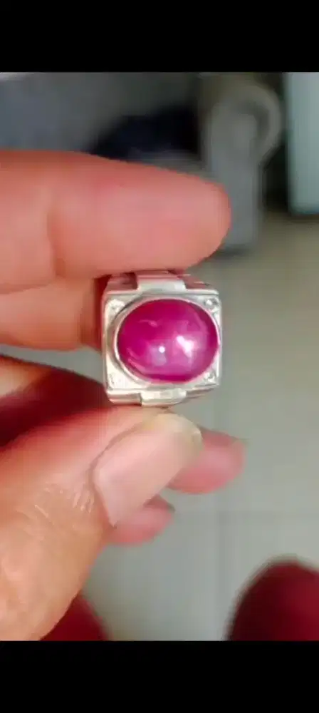 Rubi star ring perak Hm