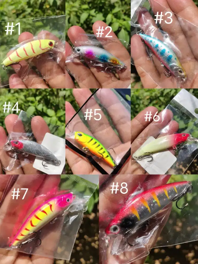 Umpan pancing Minnow mancing casting Warna piliha