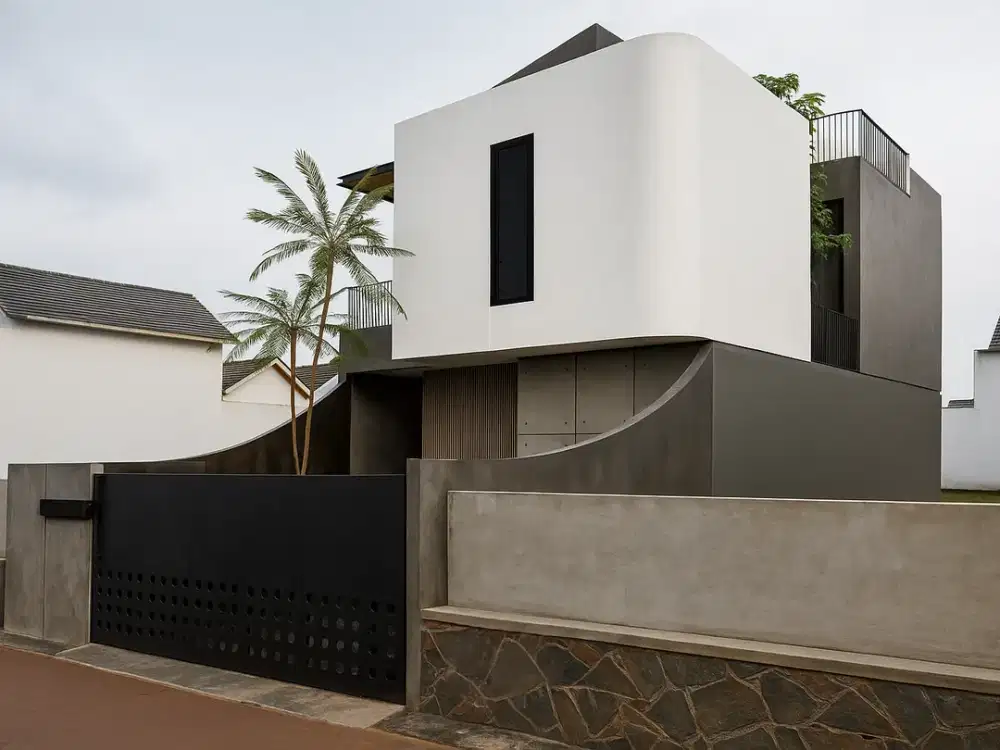 Rumah baru turangga gaya industrial progres finishing