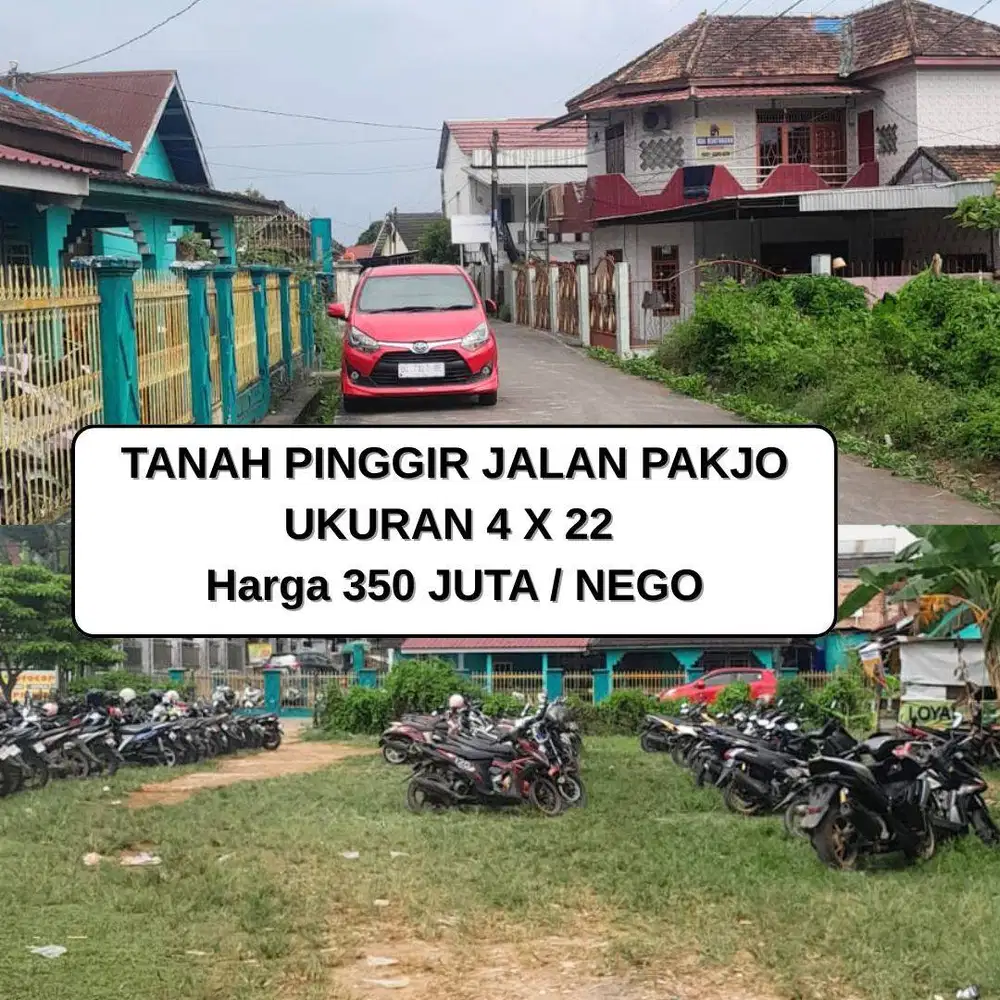 TANAH PINGGIR JALAN PAKJO KOTA PALEMBANG